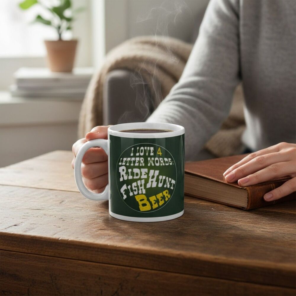 "I Love 4 Letter Words" Humor Coffee Mug Ceramic 16 oz